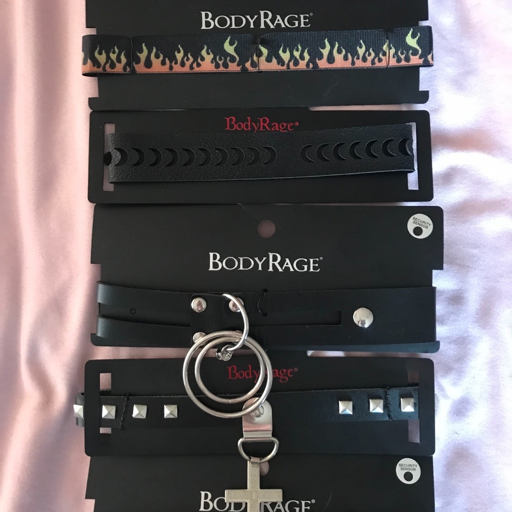 Brand New BodyRage Choker Necklace Bundle